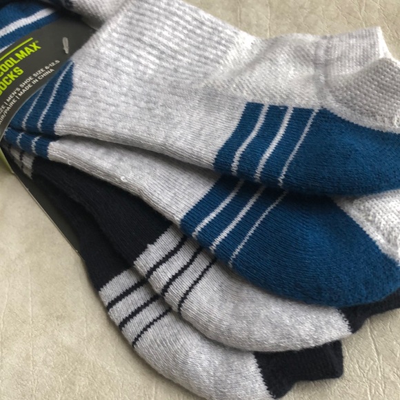 Eddie Bauer Men’s Active CoolMax Low Socks 2 Pairs Grey Socks Size 6-12.5 - Picture 5 of 7